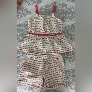 Brooks Brothers White & Red Watermelon Print Kids set.